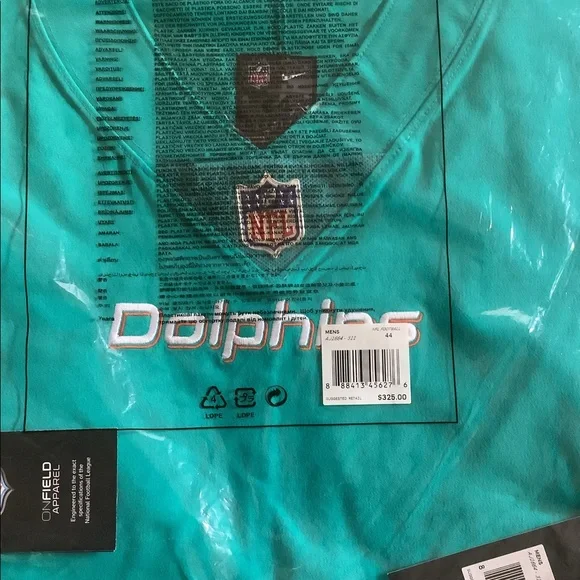 NWT $325 NIKE NFL ON-FIELD MIAMI DOLPHINS JERSEY BLANK AJ1664-311 52